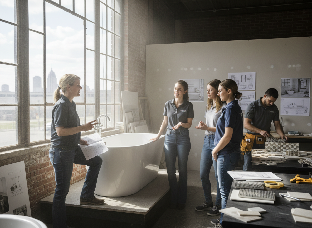 The A-to-Z Bathroom Pros team at work in Indianapolis